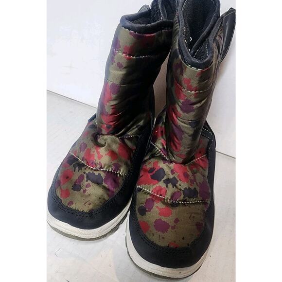 Rugged Bear 2 Kids Girls winter Snow Boots Colorful Camouflage Waterproof - Picture 8 of 12
